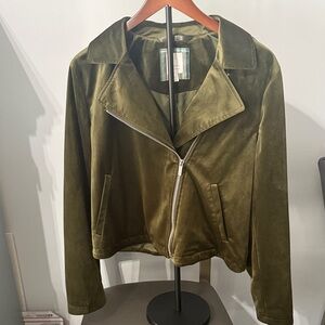 Lauren Conrad Olive Green soft shiny Women's Jacket